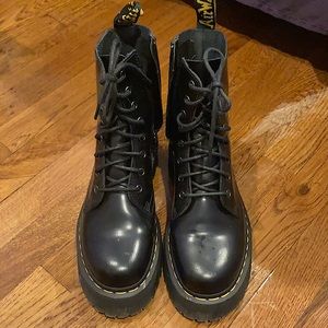 Authentic Dr.Martens black platform booties